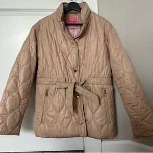 Kate Spade New York Quilted Coat with Hide Away Hood Size S